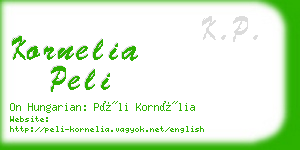 kornelia peli business card